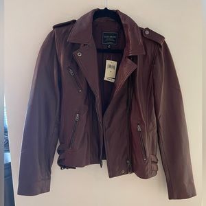 Lucky Brand Burgundy Leather Jacket